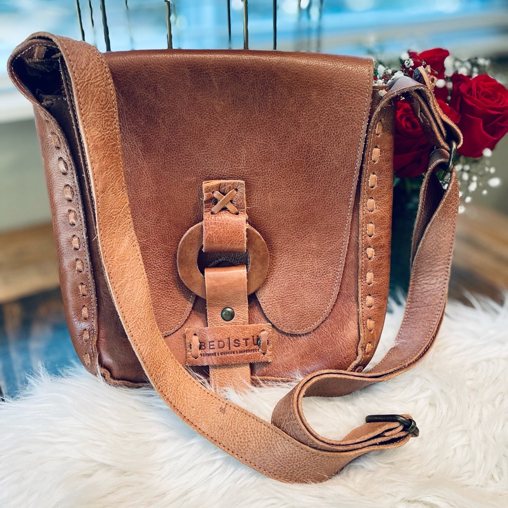 Brown Leather Crossbody Bag - Bedstu Inspired - Picture 5 of 14